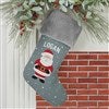 Grey Faux Fur Stocking