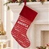Product Thumbnail Burgundy Stocking