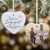 alt='We're Engaged Personalized Heart Ornament'