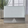 Pmall thumb Personalized Logo Glass Block Silver Base Picture Frame - 38605