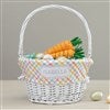 White Easter Basket - Rainbow Liner