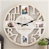 White Entryway Picture Frame Wall Clock