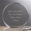 Product Thumbnail Engraved Message Round Crystal Award
