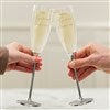 Elegant Couple Silver Flute Set Cheers