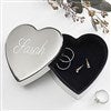 Product Thumbnail Open Silver Heart Keepsake Box