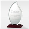 Pmall thumb Personalized Logo Mahogany Finish and Glass Flame Award  - 41282