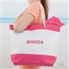 Pmall thumb Embroidered Logo Beach Tote - Pink - 41627