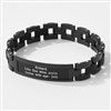 Engraved Birthday Matte Black Bracelet