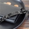 Engraved Black Matte ID Bracelet