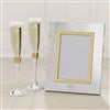 Pmall thumb Personalized Logo Gold Hammered Toasting Flutes - 41958