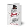 Snowman Repeating Name Christmas Card