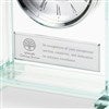 Pmall thumb Corporate Engraved Jade Glass Desk Clock  - 43011