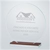 Pmall thumb Personalzied Logo Office Round Glass and Wood Award  - 43026