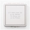 Engraved for Mom Beaded Compact Mirror 