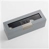 Monogram Metallic Grey Wooden Watch Box 