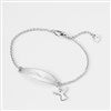 Engraved Sterling Angel ID Bracelet