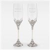Product Thumbnail Engraved Engagement Cathedral Flute Set
