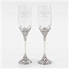 Engraved Anniversary Cathedral Flute Set