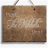 alt='Peaceful Welcome Personalized Slate Plaque'