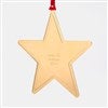 Product Thumbnail Gold Metal Star Ornament, Back View