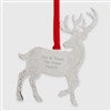 Product Thumbnail Silver Reindeer Ornament, Front View
