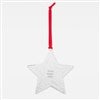 Silver Star Metal Ornament, Front