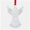 Back of Silver Flat Angel Ornament