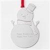 Product Thumbnail Silver Sparkling Snowman Ornament