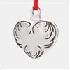 Engraved Silver Puffed Heart Ornament