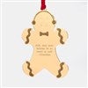 Gold Gingerbread Ornament, Front View