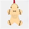 Product Thumbnail Gold Gingerbread Ornament, Front View