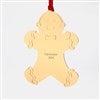 Gold Gingerbread Ornament, Back View