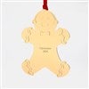 Product Thumbnail Gold Gingerbread Ornament, Back View