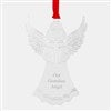 Engraved Memorial Silver Angel Ornament