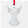 Back of Memorial Silver Angel Ornament