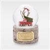 Product Thumbnail Engraved Red Vintage Truck Snow Globe   