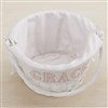 Product Thumbnail White Easter Basket Top View