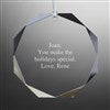 Product Thumbnail Engraved Faceted Glass Ornament 