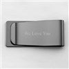 Product Thumbnail Back of Engraved Gunmetal Money Clip  