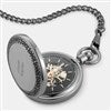 Product Thumbnail Gunmetal Skeleton Dial Pocket Watch