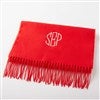 Soft Fringe Scarf in Solid Red