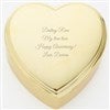 Top of Engraved Golden Heart Box