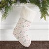 Ivory Faux Fur Stocking