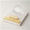 Engraved White Marble Phone Stand