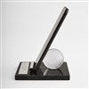 Product Thumbnail Engraved Black Marble Phone Stand