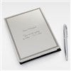Product Thumbnail Engraved Silver Metal Journal and Pen