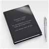 Product Thumbnail Engraved Black Metal Journal and Pen