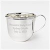 Product Thumbnail Engraved Silver Beaded Baby Cup  
