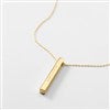 Gold Vertical Cube Necklace