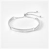 Sterling Silver Beaded ID Slider Bracele